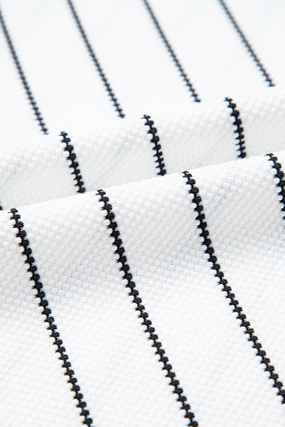 Black Stripe V Neck Long Sleeve Waffle Knit Top | Women Long Sleeve Tops