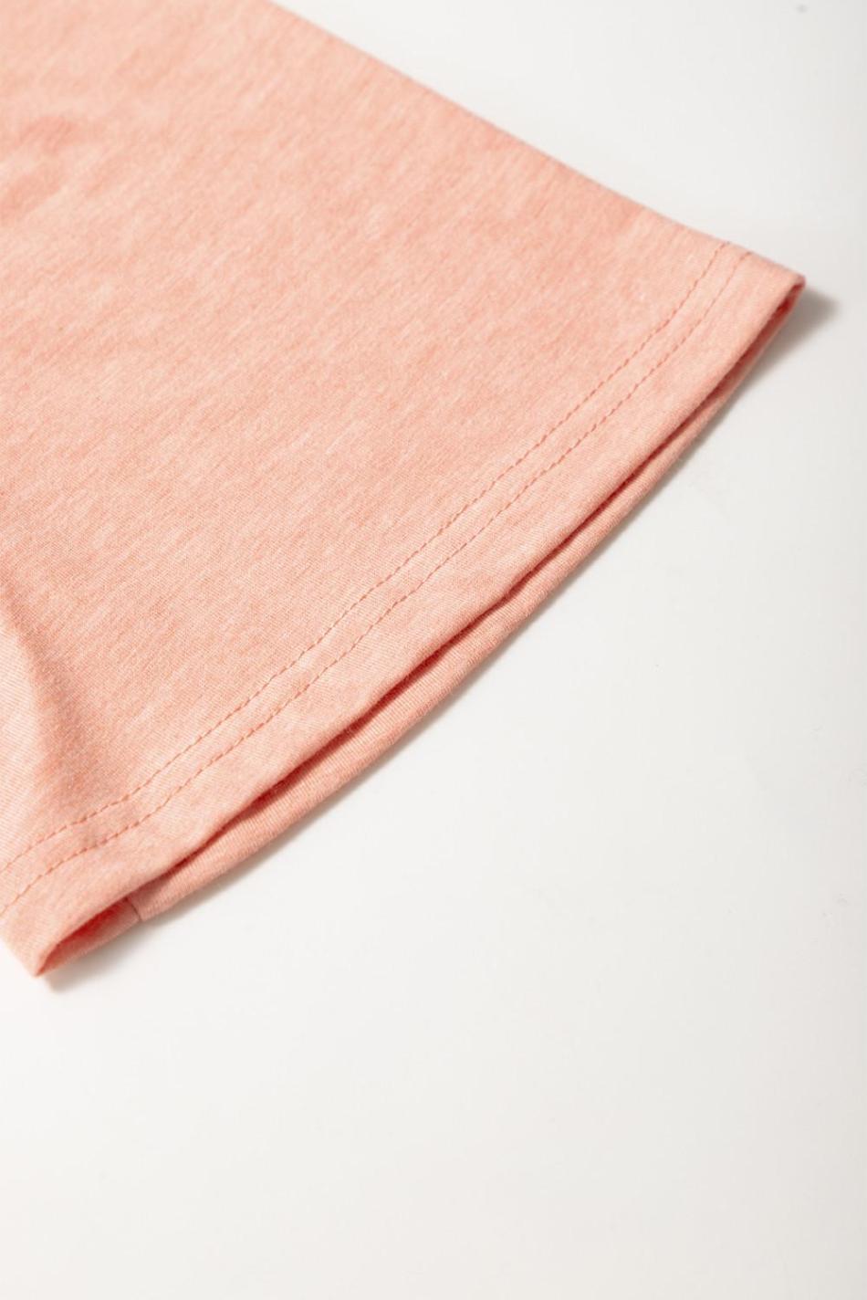 Fushia Smocked Front V Neck Pleated Babydoll Short Sleeve Top | Women Blouses