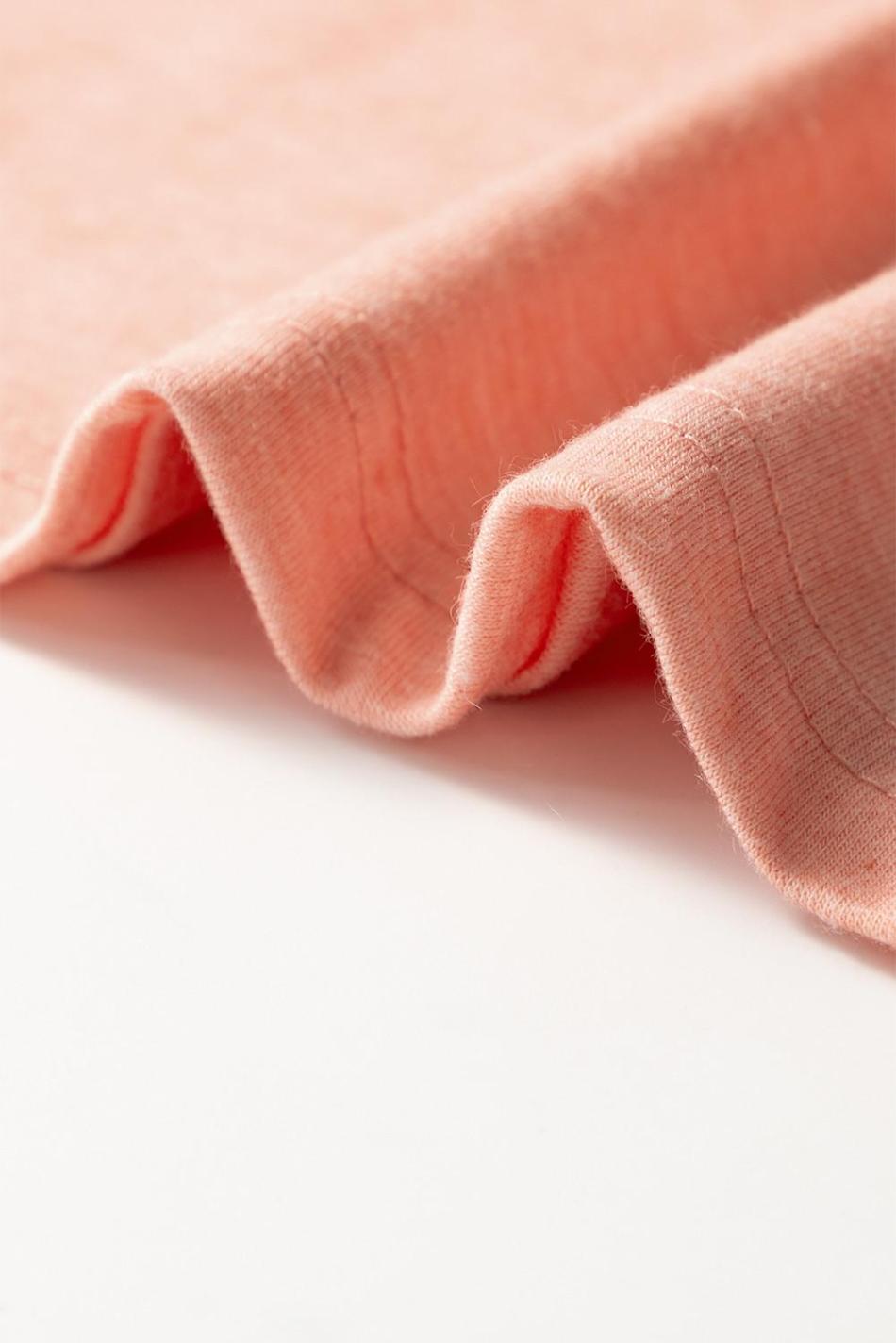 Fushia Smocked Front V Neck Pleated Babydoll Short Sleeve Top | Women Blouses