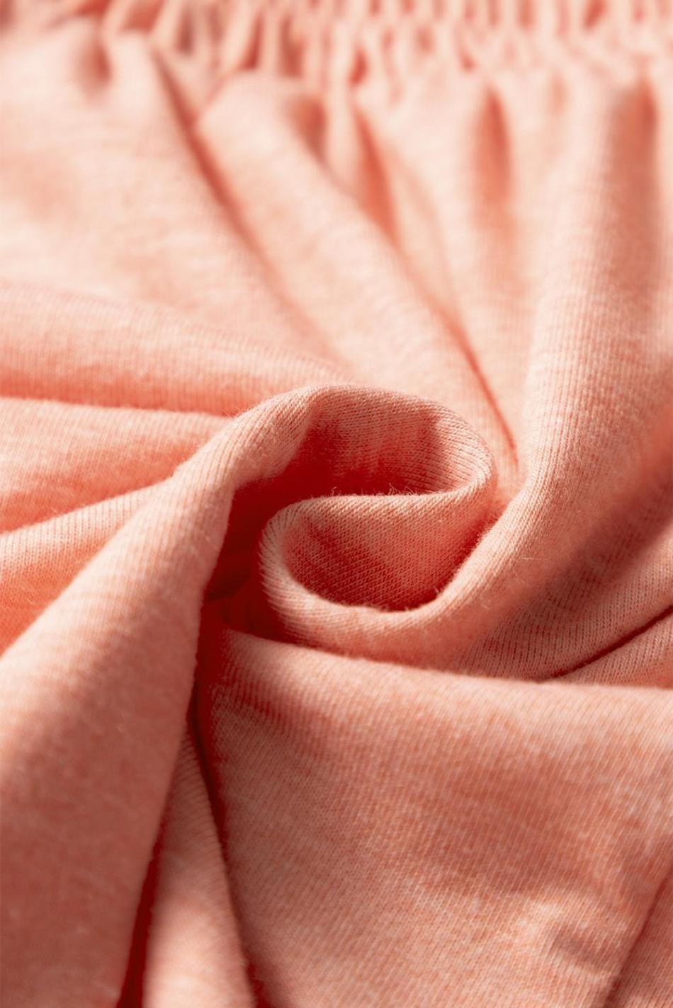 Fushia Smocked Front V Neck Pleated Babydoll Short Sleeve Top | Women Blouses