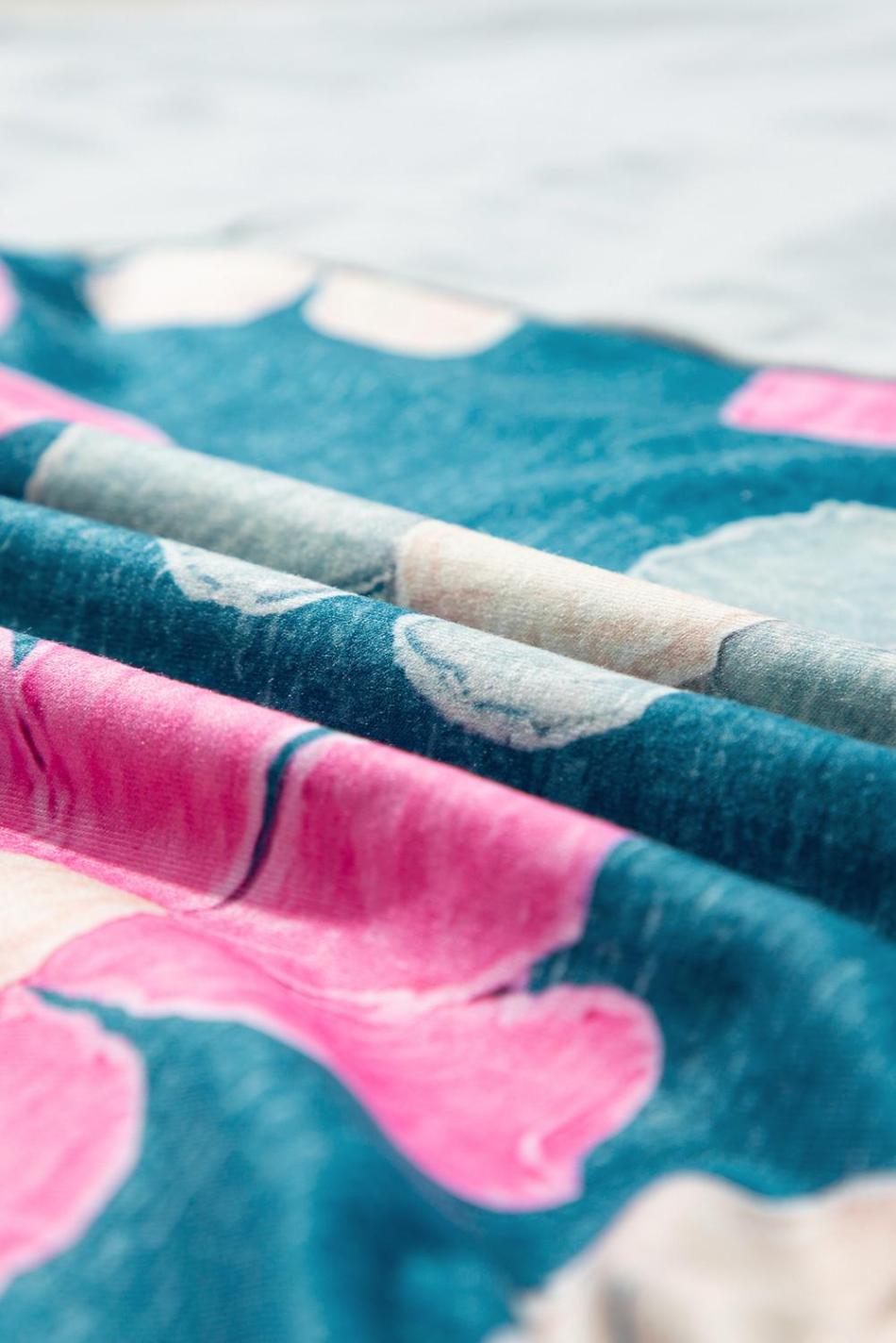 Green Patchwork 60S Floral V Neck Bracelet Sleeve Oversized Top | Women T Shirts