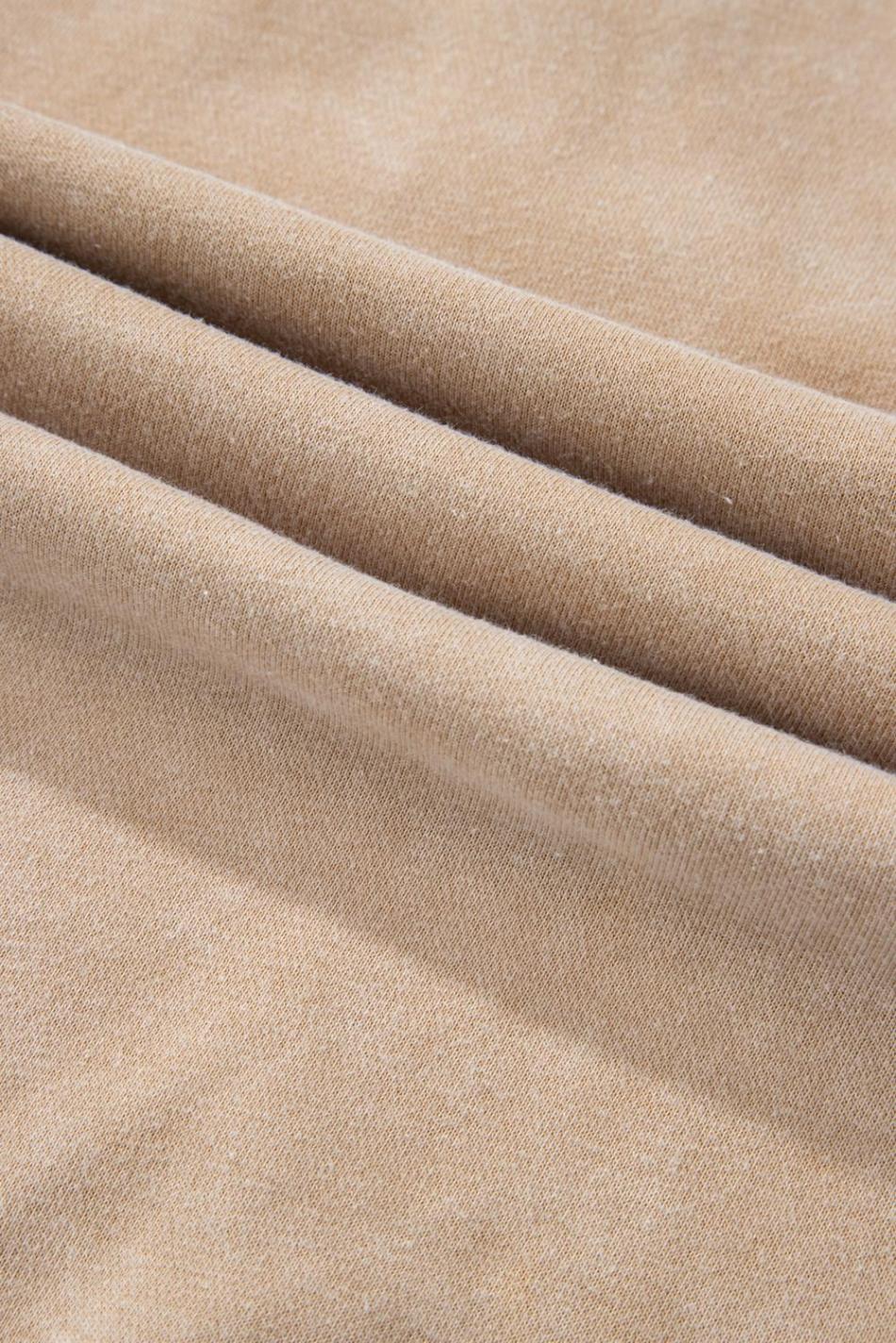 Light French Beige Patchwork Raglan Sleeve Exposed Seam Sweatshirt | Women Sweatshirts & Hoodies