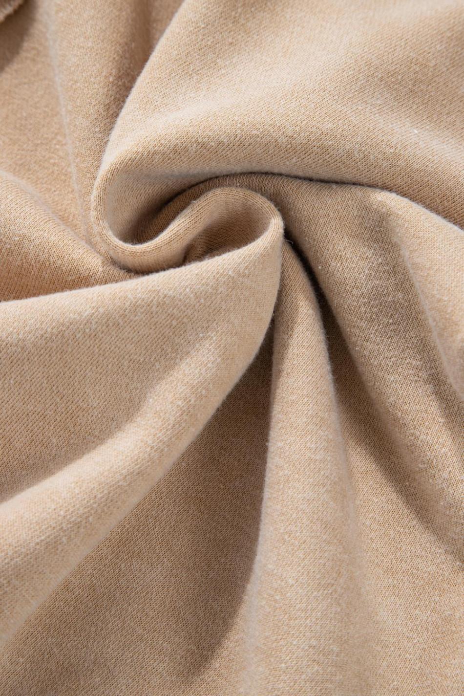 Light French Beige Patchwork Raglan Sleeve Exposed Seam Sweatshirt | Women Sweatshirts & Hoodies