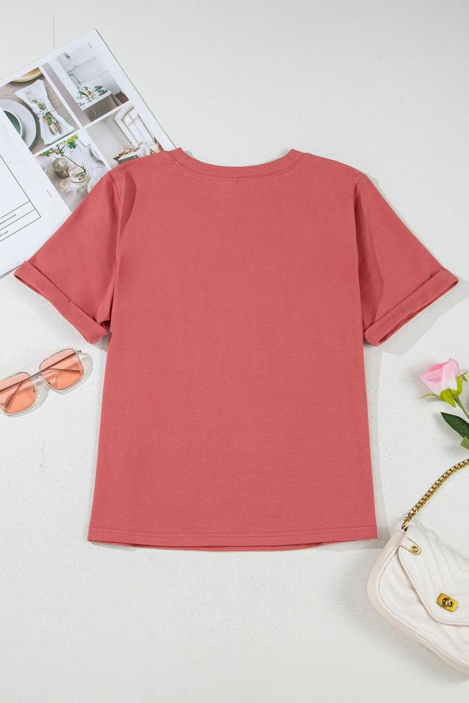 Mineral Red Nashville Music City Graphic Retro Fashion Tee | Women T Shirts