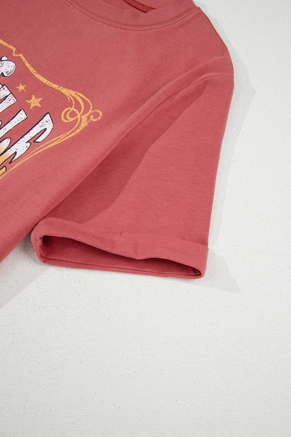 Mineral Red Nashville Music City Graphic Retro Fashion Tee | Women T Shirts