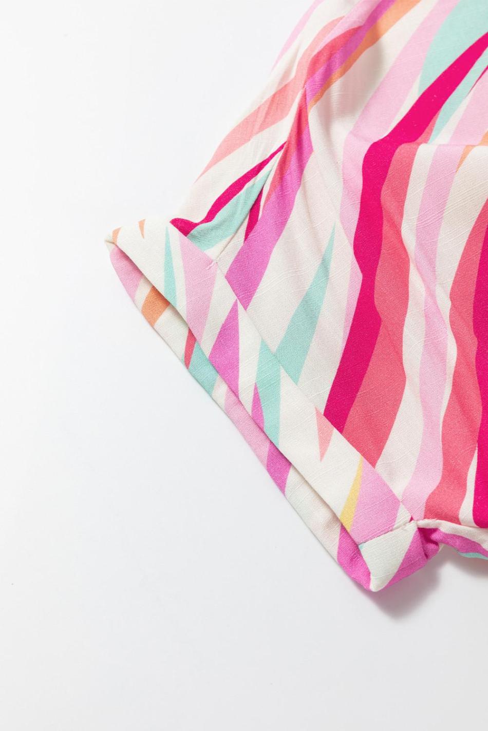 Multicolour Abstract Print High Low Blouse | Women Blouses