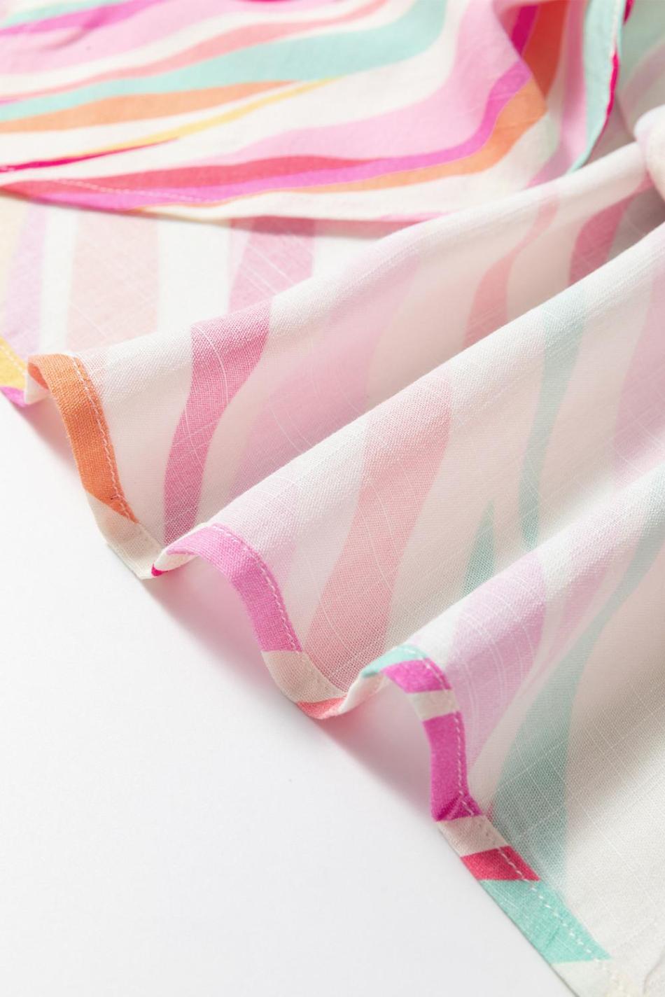 Multicolour Abstract Print High Low Blouse | Women Blouses