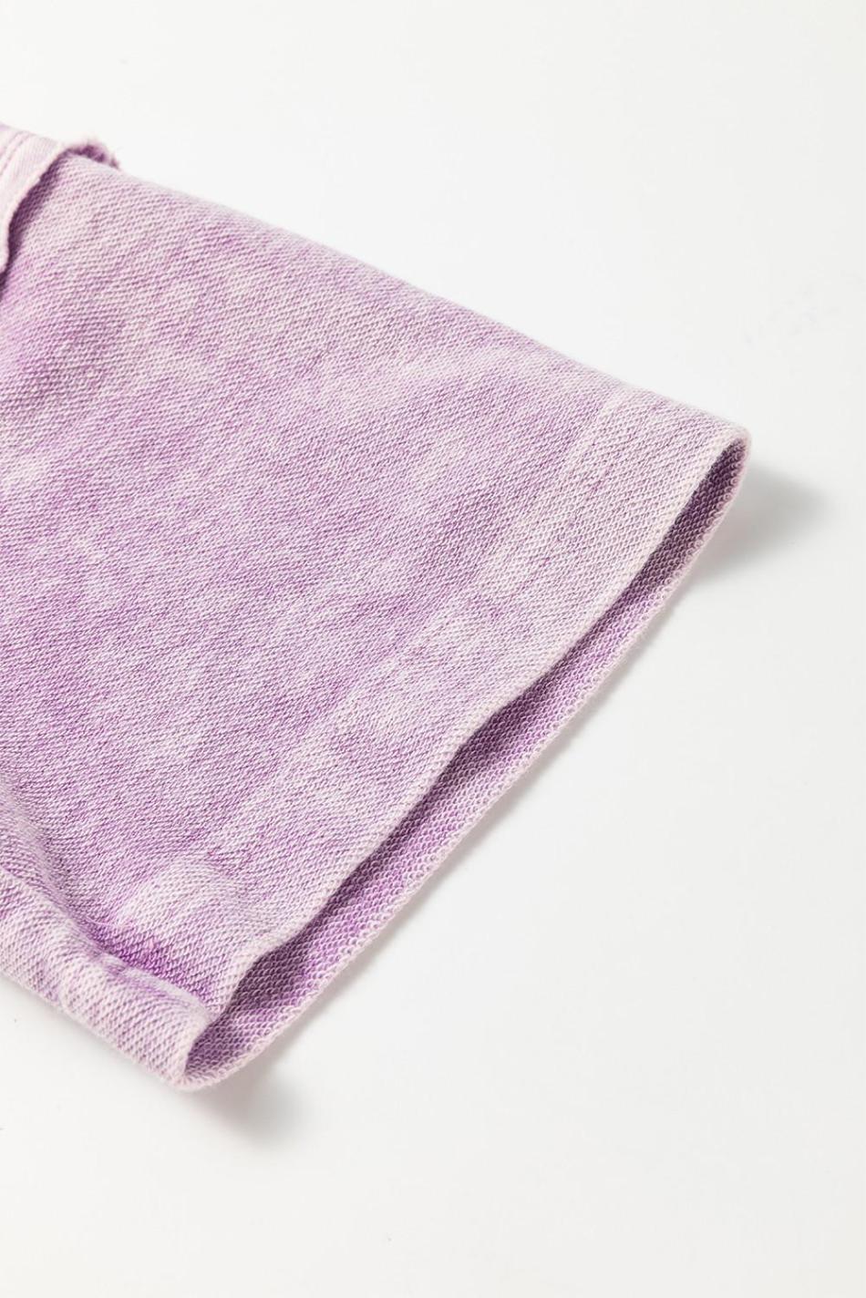 Orchid Petal Mineral Wash Exposed Seam Drop Shoulder Oversized Tee | Women T Shirts