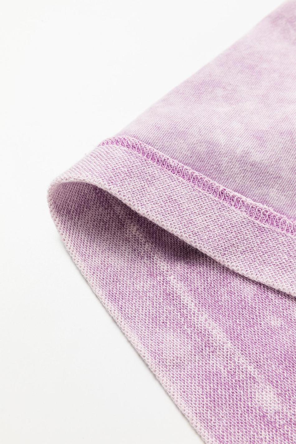 Orchid Petal Mineral Wash Exposed Seam Drop Shoulder Oversized Tee | Women T Shirts