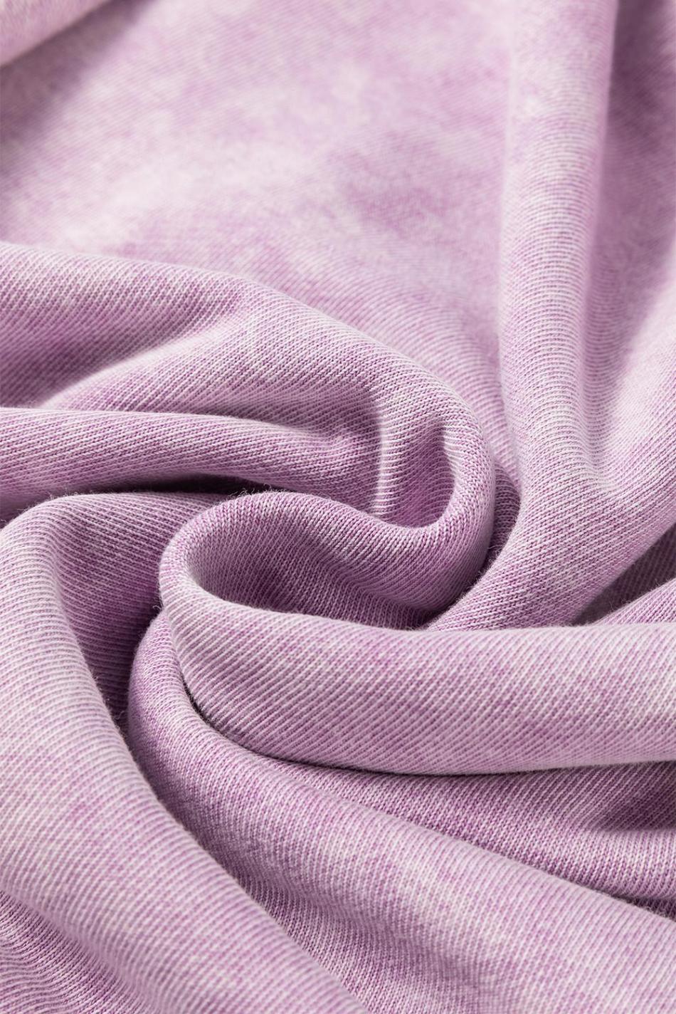 Orchid Petal Mineral Wash Exposed Seam Drop Shoulder Oversized Tee | Women T Shirts