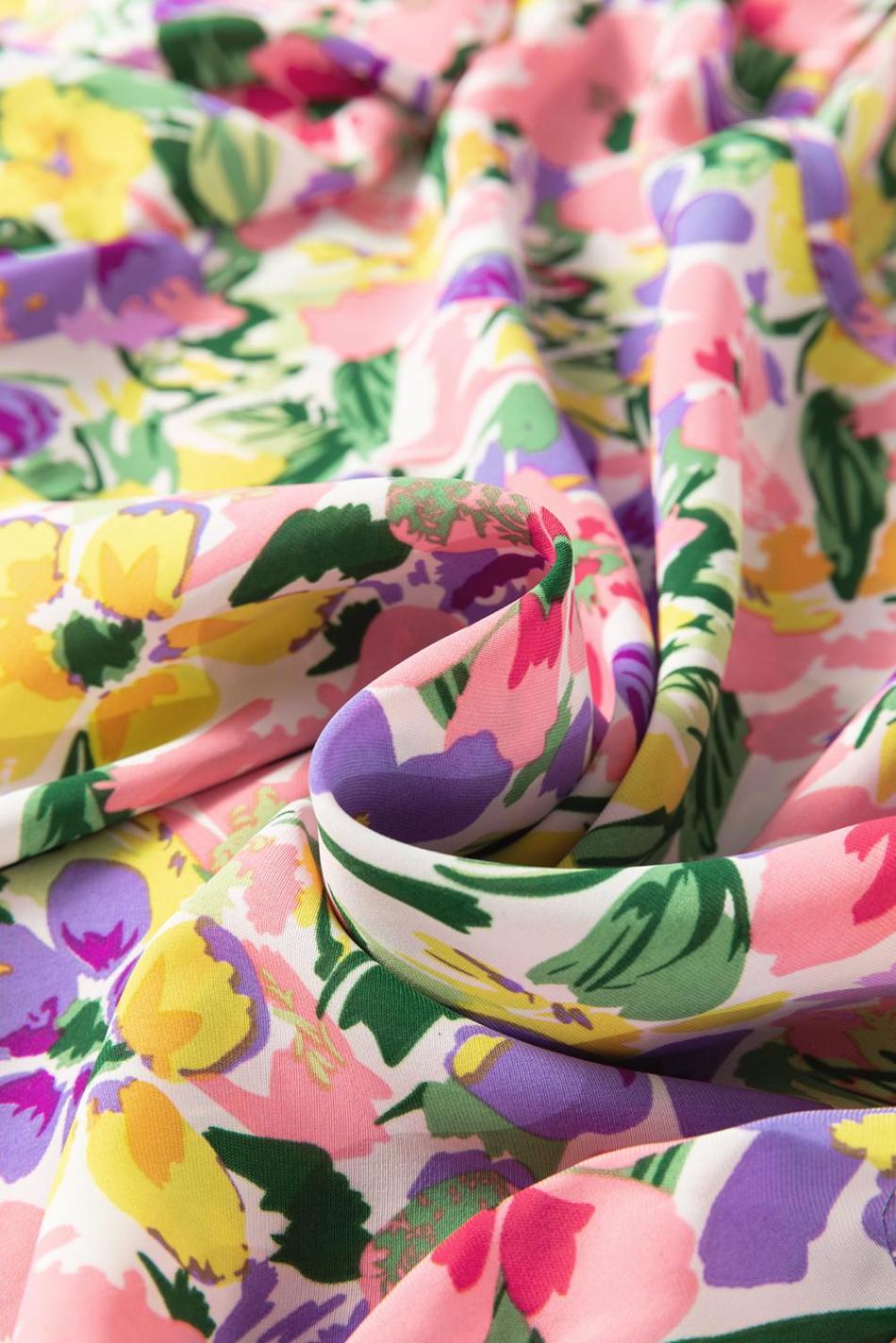 Purple Floral Print Short Sleeve Blouse | Women Blouses