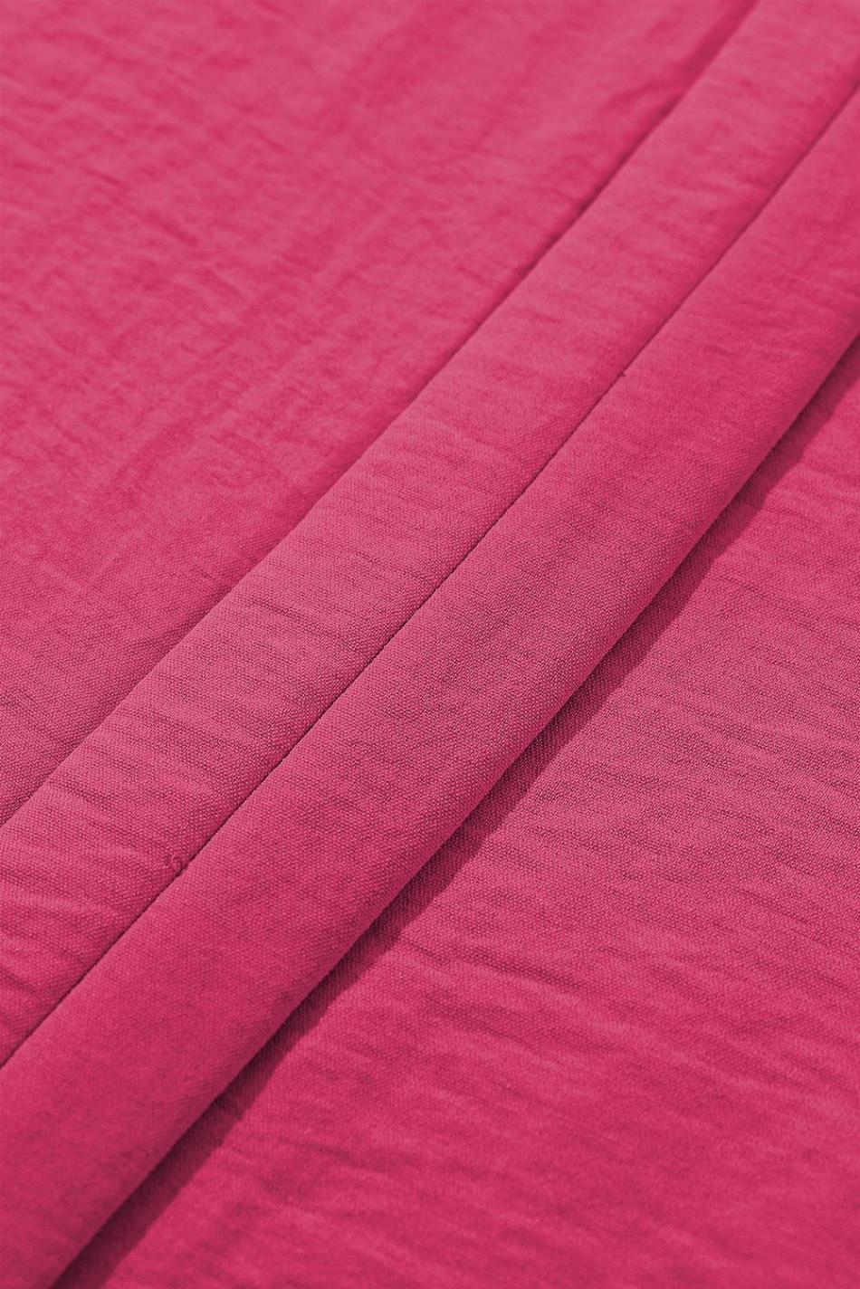 Rose Red Notched Neck Batwing Sleeve Blouse | Women Blouses