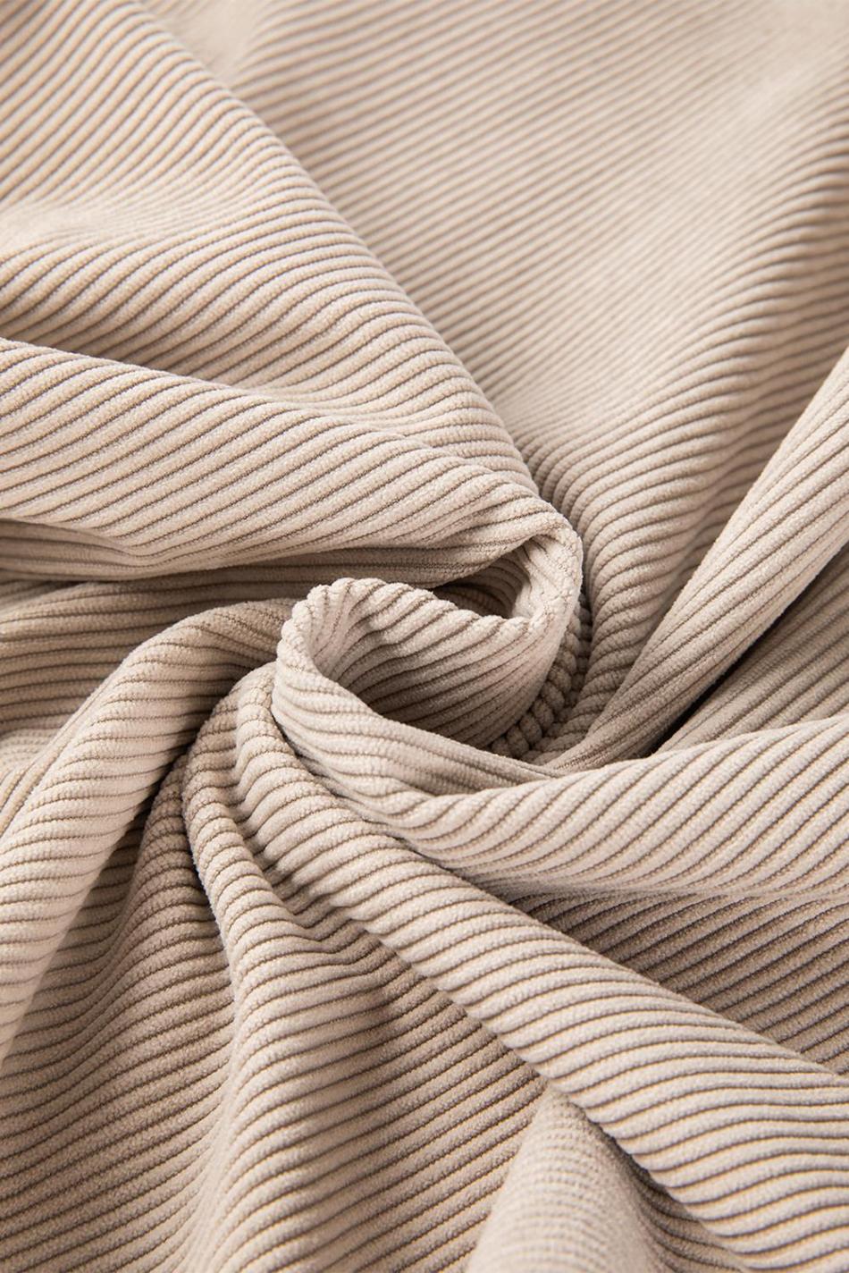 Smoke Gray Plain Drop Sleeve Crinkle Rib Oversized Sweatshirt | Women Sweatshirts & Hoodies