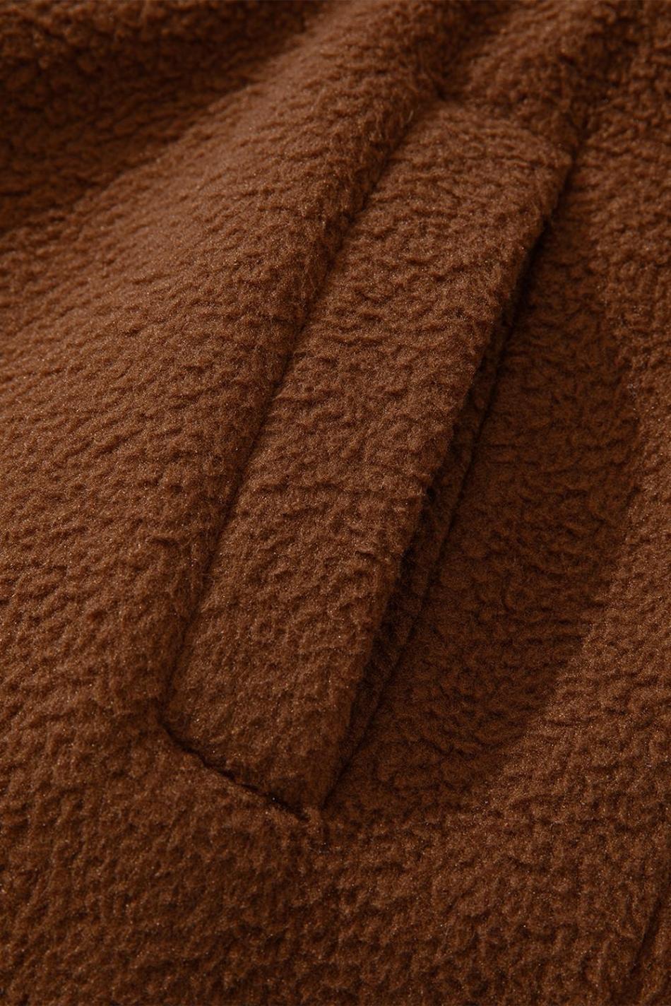 Straw Yellow Quarter Zip Fleece Pullover Sweatshirt | Women Sweatshirts & Hoodies