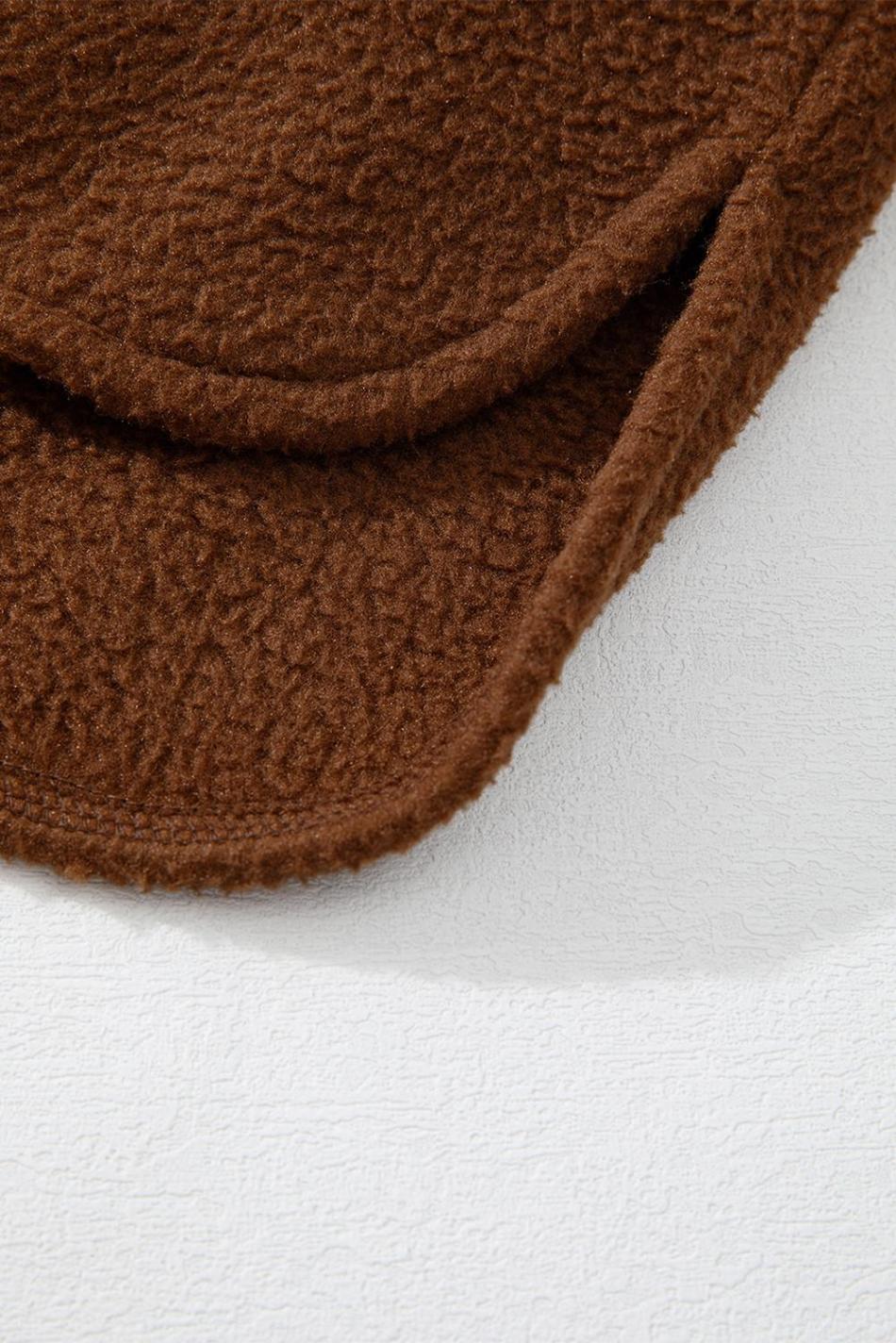 Straw Yellow Quarter Zip Fleece Pullover Sweatshirt | Women Sweatshirts & Hoodies