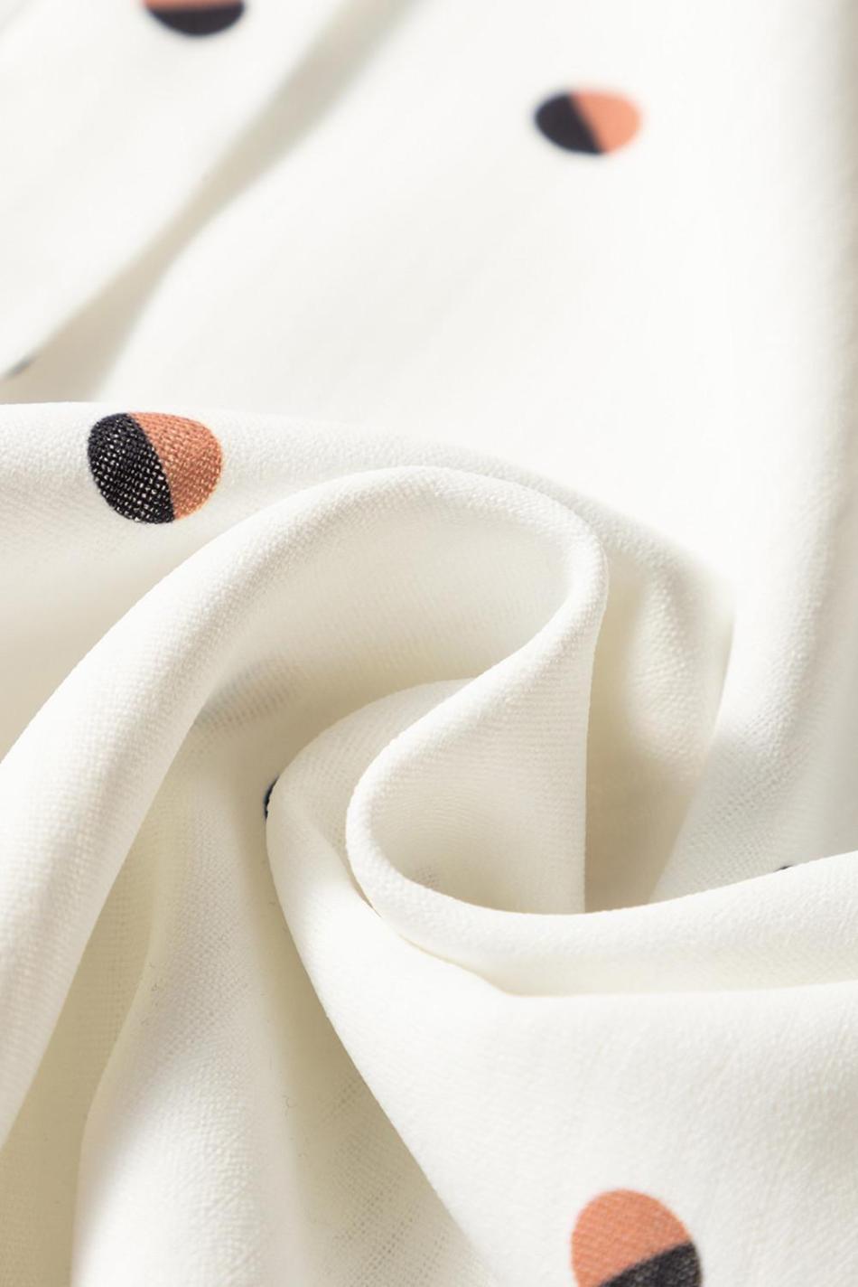 White Polka Dot Print V Neck Sleeveless Shirt | Women Sleeveless Tops