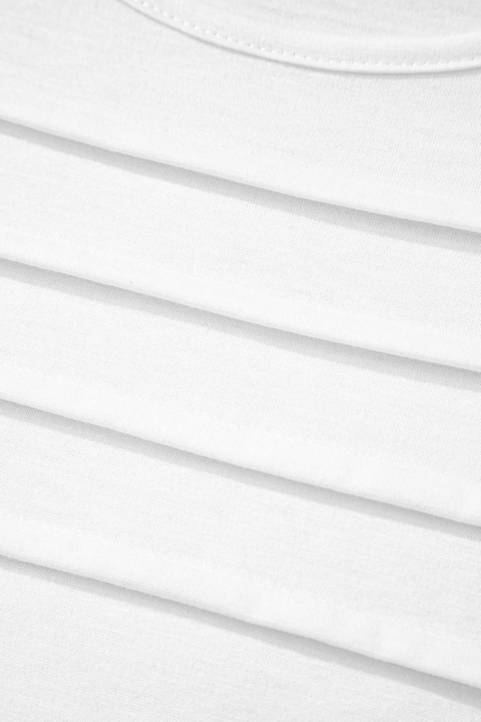 White Solid Color Pleated Long Sleeve Top | Women Long Sleeve Tops